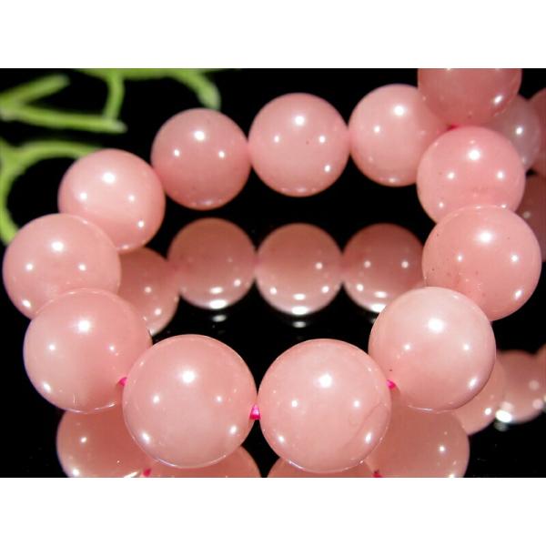 3A 濃いめタイプ グァバクォーツ 天然ピンククォーツ ブレスレット 8mm-8.5mm×24珠 み...