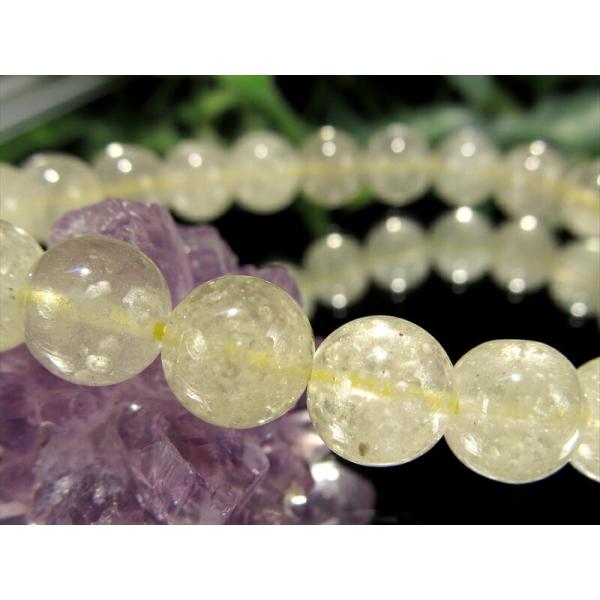 稀少 クリストバライト内包 リビアングラス ブレスレット 8mm-8.5mm×24珠 リビア砂漠の秘...