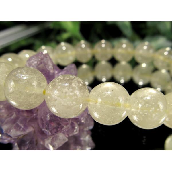 稀少 クリストバライト内包 リビアングラス ブレスレット 10mm×20珠 リビア砂漠の秘宝 隕石由...