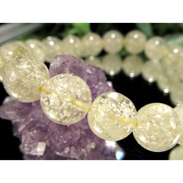 稀少 クリストバライト内包 リビアングラス ブレスレット 10mm-10.5mm×20珠 リビア砂漠...