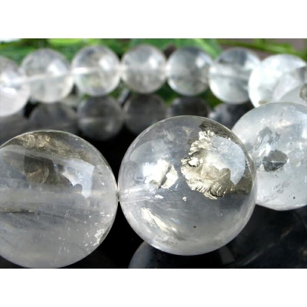 4A マーカサイトインクォーツ 白鉄鉱入り水晶 ブレスレット 13mm-14mm×16珠 未来を切り...