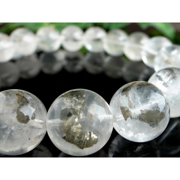 4A マーカサイトインクォーツ 白鉄鉱入り水晶 ブレスレット 10mm-10.5mm×19珠 未来を...