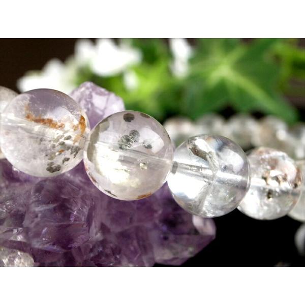 4A マーカサイトインクォーツ 白鉄鉱入り水晶 ブレスレット 9mm-9.5mm×21珠 未来を切り...