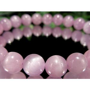 2A+ 優美なライラックピンク キャツアイ クンツァイト リチア輝石 ブレスレット 8mm-8.5mm×23珠 艶感抜群 純粋さと無償の愛の象徴 人間関係を良くする石