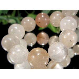 ふんわりカラーMIX×極上ラビットヘア ラビットヘア ルチル クォーツ サゲニティック クォーツ ブレスレット 10.5mm-11mm×19珠 心身浄化と幸運招来の希少石