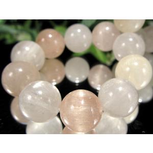 ふんわりカラーMIX×極上ラビットヘア ラビットヘア ルチル クォーツ サゲニティック クォーツ ブレスレット 11mm-11.5mm×18珠 心身浄化と幸運招来の希少石
