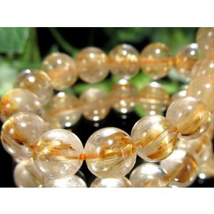 針多め 3A ゴールドルチルクォーツ ブレスレット 6.5mm-7mm×28珠 繊細針 ルチル際立つ透明感 金運の代表石 一点もの ブラジル産 パワーストーン 天然石