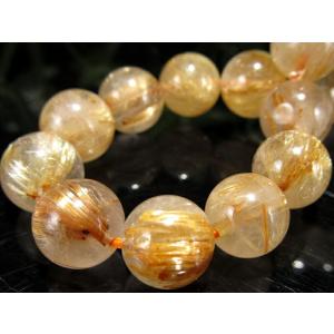 針多め 3A ゴールドルチルクォーツ ブレスレット 9mm-9.5mm×21珠 繊細針 ルチル際立つ透明感 金運の代表石 一点もの ブラジル産 パワーストーン 天然石