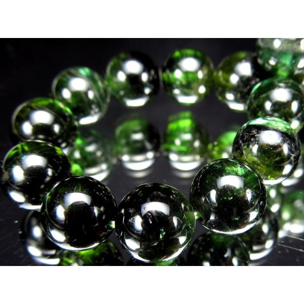 グリーン トルマリン ブレスレット 8mm-8.5mm×23珠 電気石 10月誕生石 心身を安定させ...
