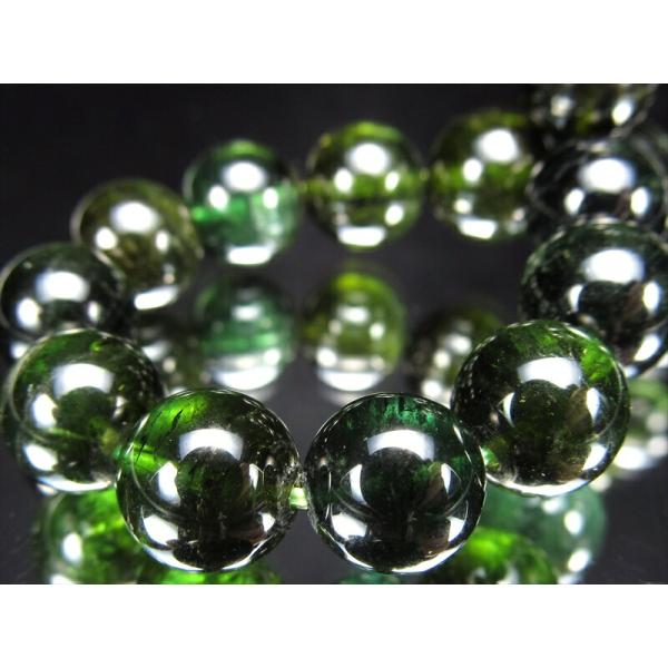 グリーン トルマリン ブレスレット 8.5mm-9mm×22珠 電気石 10月誕生石 心身を安定させ...