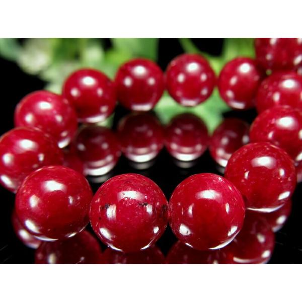 コスパ抜群 3A アフリカンルビー 紅玉 ブレスレット 8mm-8.5mm×23珠 重厚感ある美発色...