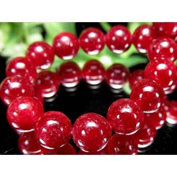 コスパ抜群 3A アフリカンルビー 紅玉 ブレスレット 7mm×28珠 重厚感ある美発色 宝石の女王...