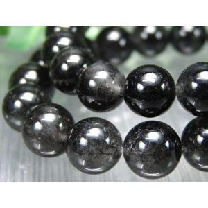 激安大特価 ブラックルチルクォーツ ブレスレット 10.5mm-11mm×18珠 