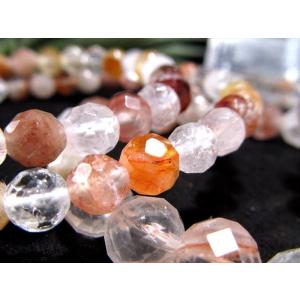 MIXカラーカットタイプ マニカランクォーツカットブレスレット 約6mm-6.5mm×31珠前後 パワースポットの最高峰ヒマラヤ山脈 ギャランティカード付き
