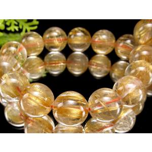 動画あり】お勧め 現品一点物 ゴールド ルチル ブレスレット 金針水晶