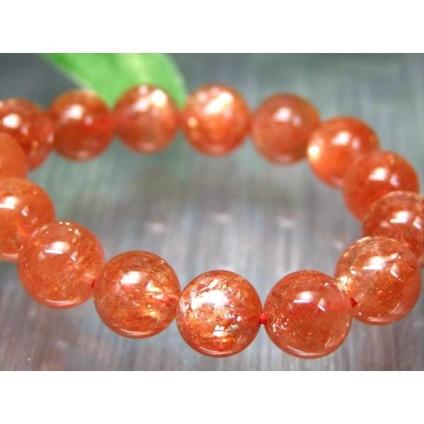 濃色オレンジ 4A+ サンストーン ブレスレット 7.5mm-8mm×24珠 太陽神の象徴 たっぷり...