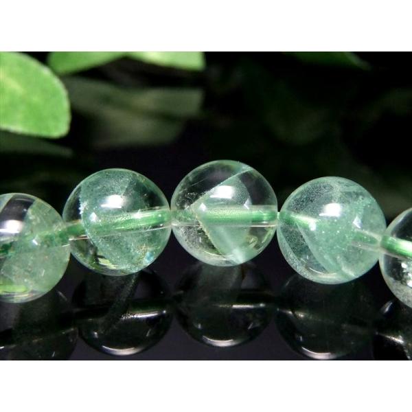 限定4本 S級 全珠くっきり山形 エメラルドグリーンファントム ブレスレット 10mm×19珠 澄み...