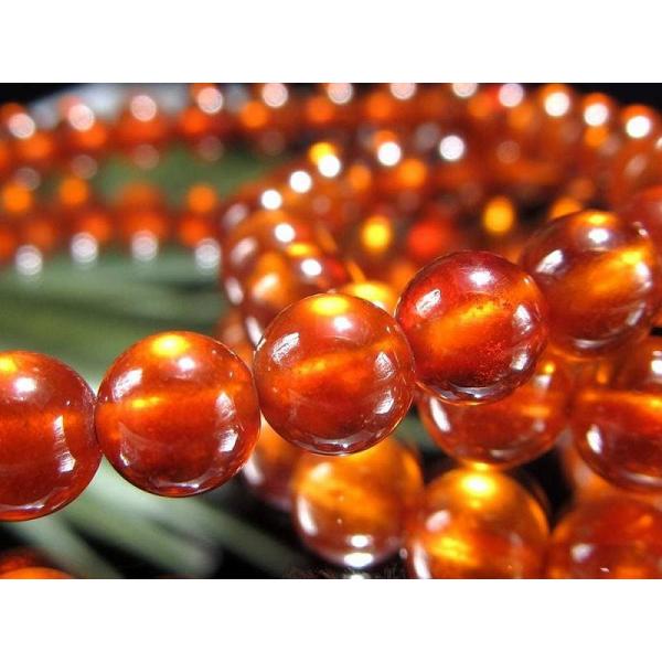 明るめオレンジ AA+ オレンジガーネット ヘソナイトガーネット ブレスレット 5mm-5.5mm×...