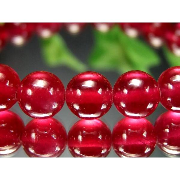 格別品質 最高級グレード 大珠 宝石質 ルビー 紅玉 ブレスレット 約9mm×23珠 内径18.0c...