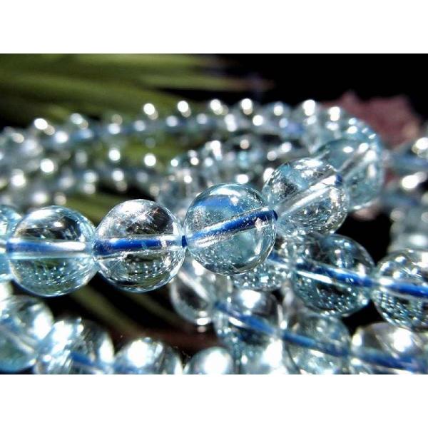 数量限定 クリアブルー 3A スカイブルー トパーズ ブレスレット 8mm-8.5mm×23珠前後 ...