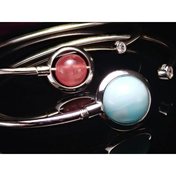 シルバーデザインブレスレット 10mmまでのビーズ石対応 自由な組み換えで自分だけの1品を SILV...