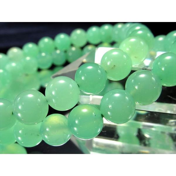 ぷるんと美発色 クリソプレーズ ブレスレット 約6.5mm-7mm×26珠前後 艶やかアップルグリー...