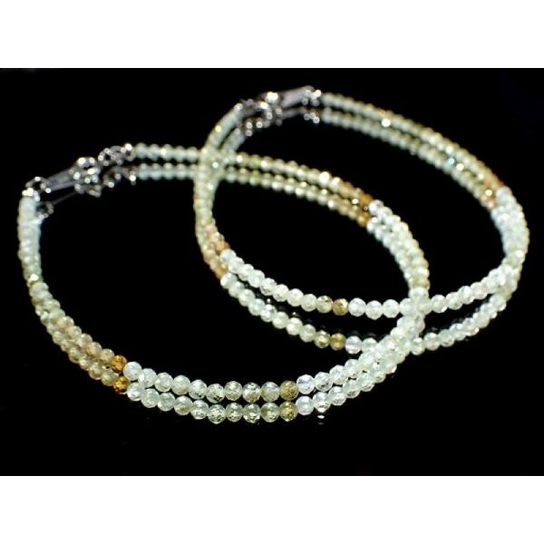 希少 グリーンガーネット MIXカラー 宝石質ワイヤー ブレスレット 約2.5mm ハイクオリティワ...