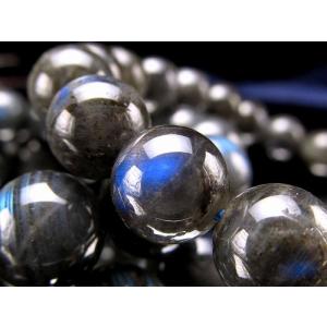 幻想的キャッツアイ効果 AA+ キャッツアイ・ブラックラブラドライト ブレスレット 8.5mm-9mm×23珠前後 漆黒の中に浮かび上がる極上濃厚ブルーシラー
