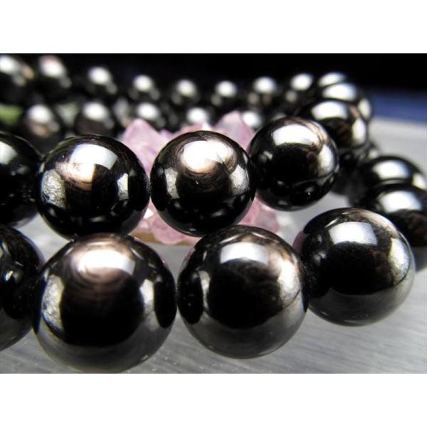 希少石 ハイパーシーン ブレスレット 8.5mm-9mm×22珠前後 艶光沢抜群 神秘的に浮かぶシラ...