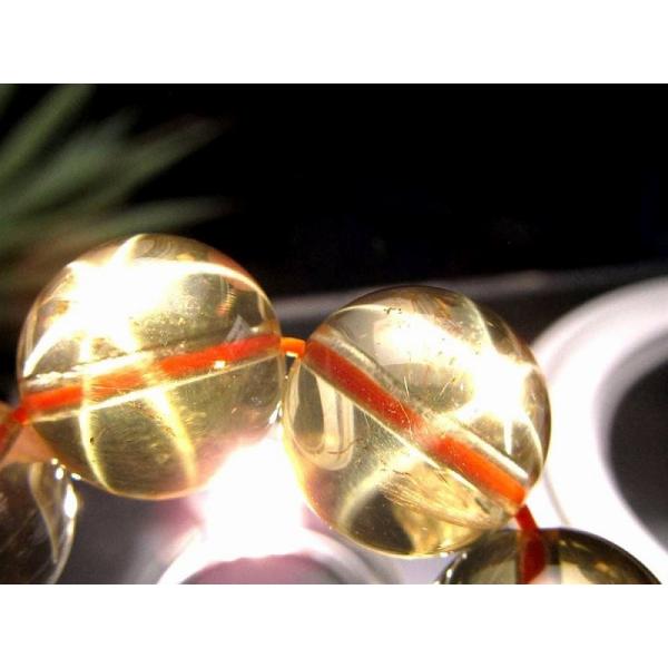 煌めくスター効果 スターシトリン ブレスレット 7mm-7.5mm×28珠前後 眩い透明感と光彩 黄...