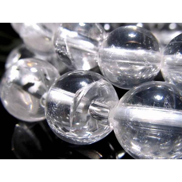 激レアの逸品 アーカンソー州産 水晶 ブレスレット 12mm-12.5mm×17珠前後 パワースポッ...