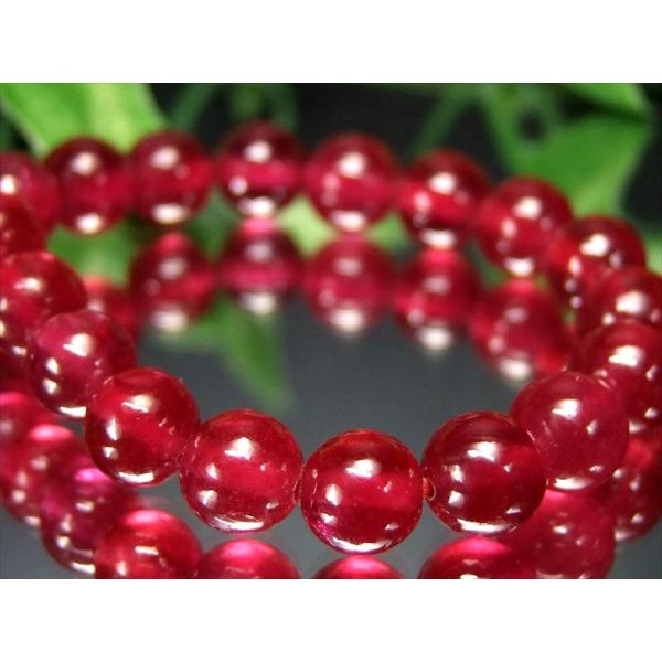 最高級グレード S級 宝石質 ルビー ブレスレット 7mm-7.5mm×28珠 深紅の高貴な美しさ ...