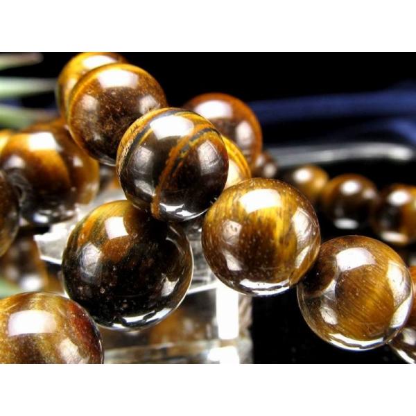 イエロータイガーアイ ブレスレット 約8mm-9mm×23珠前後 定番のイエローカラー 艶やかな縞模...