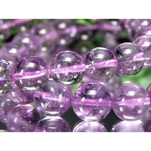 ブレスレット ラベンダーアメジスト AA アメジストエレスチャル 8.5mm-9mm×22珠前後 透...