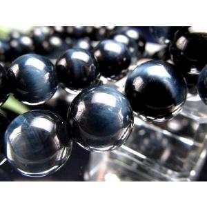 3A+ ブルータイガーアイ ホークアイ ブレスレット 12mm-12.5mm×18珠前後 キラリと輝く キャッツアイ効果 洗練された天然の色味 艶々光沢