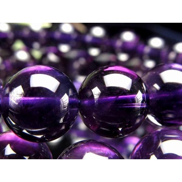 濃色タイプ AA アメジスト ブレスレット 約12mm-12.5mm×17珠前後 透明感あり 愛の守...