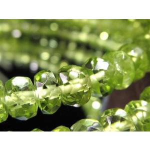 天然 ペリドット ボタンカット 5.5mm ブレスレット 天然ペリドット