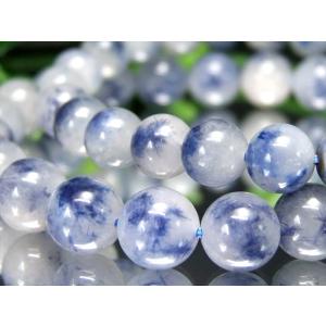 針結晶 AA+ デュモルチェライト インクォーツ ブレスレット 11mm-11.5mm×18珠前後 思慮の石 知る人ぞ知る美しき希少石 美しいブルーの結晶 ブラジル産