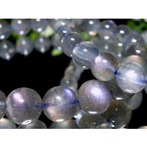 希少なピンクやパープルのシラーも レインボー ラブラドライト ブレスレット 6.5mm-7mm×29珠前後 神秘的 まるでオーロラ 霊性を高める石 マダガスカル産