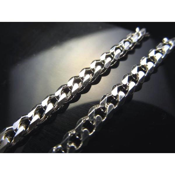 55cm 6面カット喜平チェーン Silver925 幅約4.2mm 金具最大幅約4.2mm ペンダ...