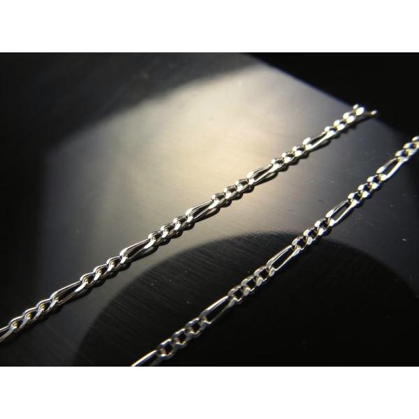 45cm フィガロチェーン Silver925 幅約1.4mm 金具最大幅約3.2mm ペンダントト...