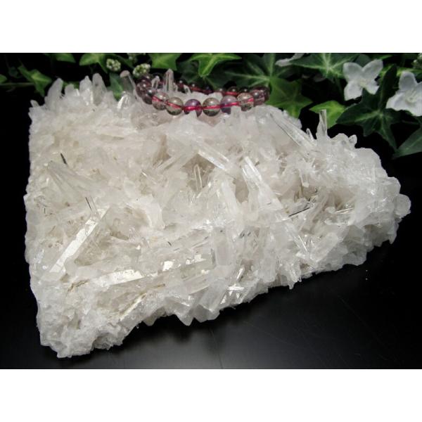 ニードル結晶 4A 四川省産 水晶クラスター 最大幅143mm 重さ792g 超透明 超人気針状群生...