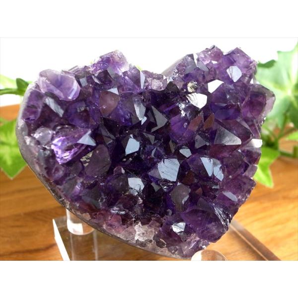 5A アメジスト ハート型クラスター 最大幅約63mm 重さ139g 極上美麗パープル&amp;美結晶 愛の...