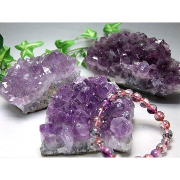 3A アメジスト クラスター原石 フラットタイプ 重さ約320g-370g 1個売り 発色良し 癒し...