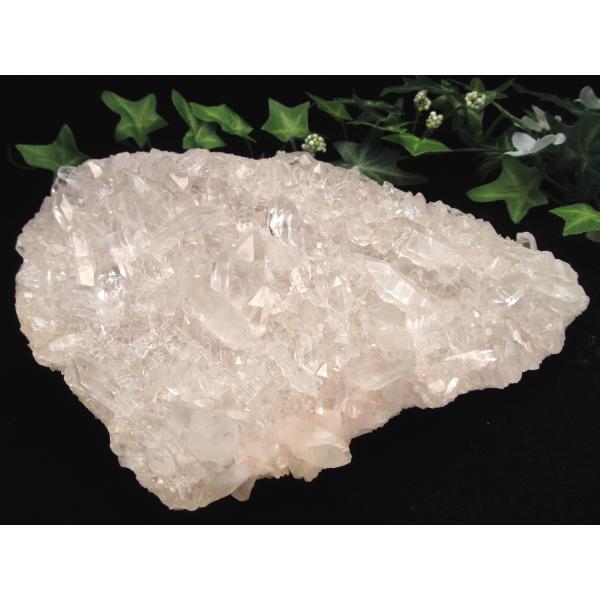 希少 ほんのりピンク 『地球最後の秘境』ヒマラヤより直送 マニカラン産水晶 クラスター 最大幅約19...