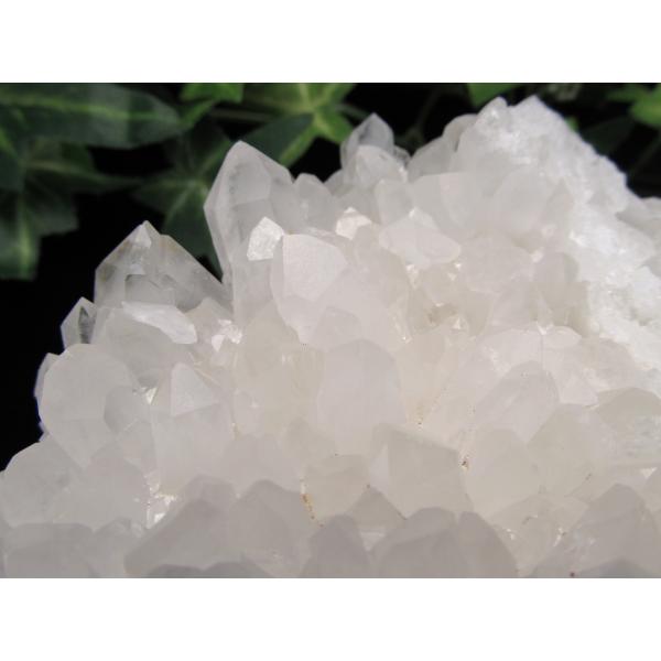 透き通る輝き 3A 四川 水晶 クラスター 幅 約98mm 重さ409g キラキラ 純白結晶 妖精が...