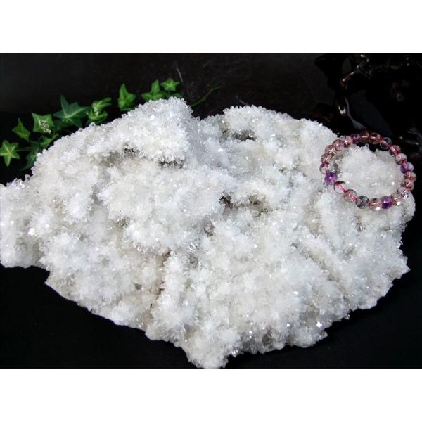 激レア 超透明スターダスト結晶 特大サイズ 四川水晶 クラスター 専用木製台座付 最大幅約210mm...