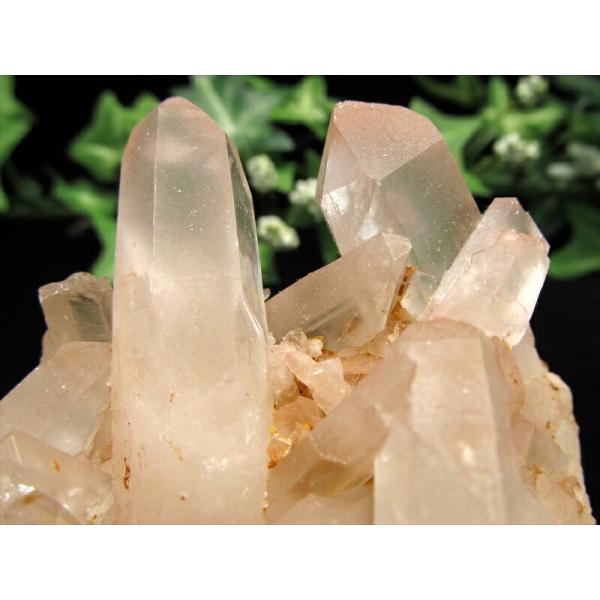 ピンクタイプ タンジェリン クォーツ クラスター 原石 最大幅 85mm 重さ 250g 可愛らしい...