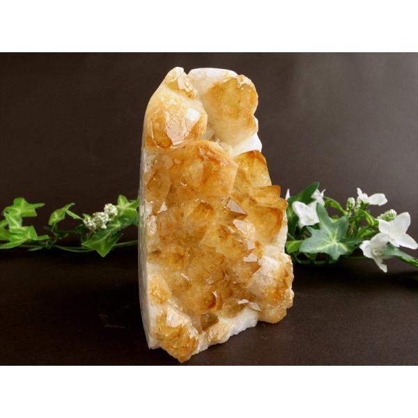 特濃ブランデーカラー シトリン クラスター 原石 スタンド型 高さ 109mm 重さ 826g 商売...