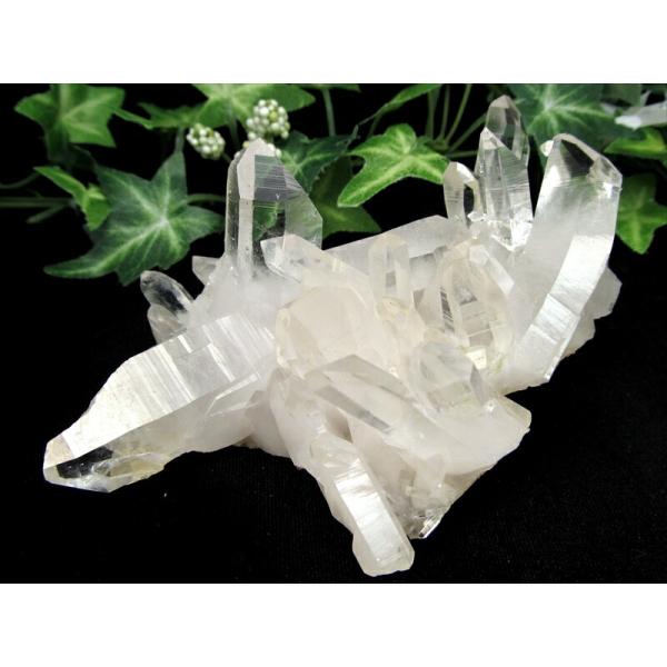 5A 世界トップレベルの美しい水晶 アメリカ・アーカンソー州産 透明 水晶クラスター 最大幅112m...